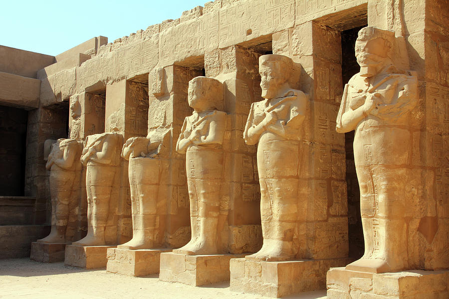 ancient statues in Luxor karnak temple #1 Photograph by Mikhail Kokhanchikov