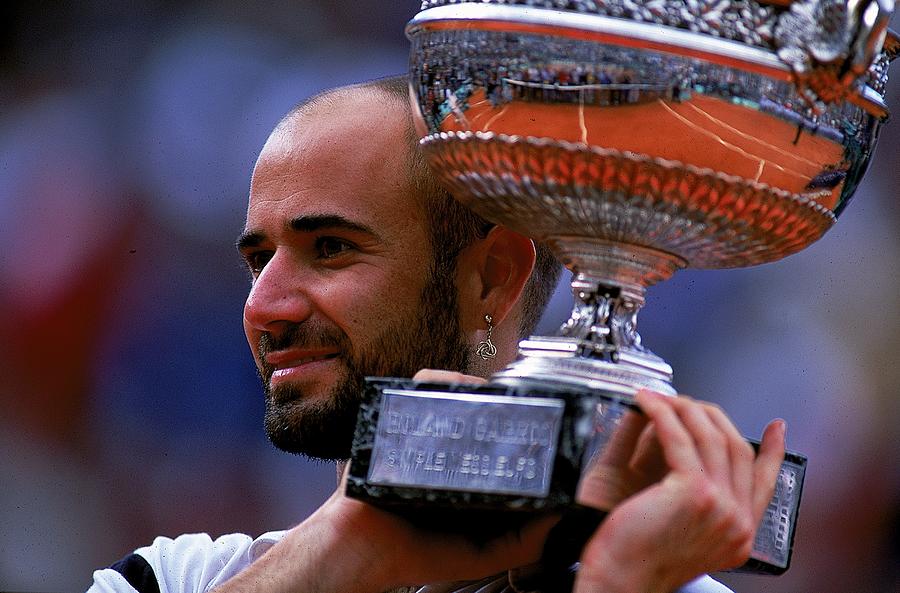 Andre Agassi... #1 Photograph by Al Bello