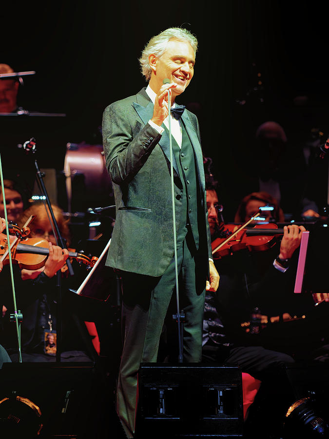 Andrea Bocelli in Concert #2 Photograph by Ron Dubin