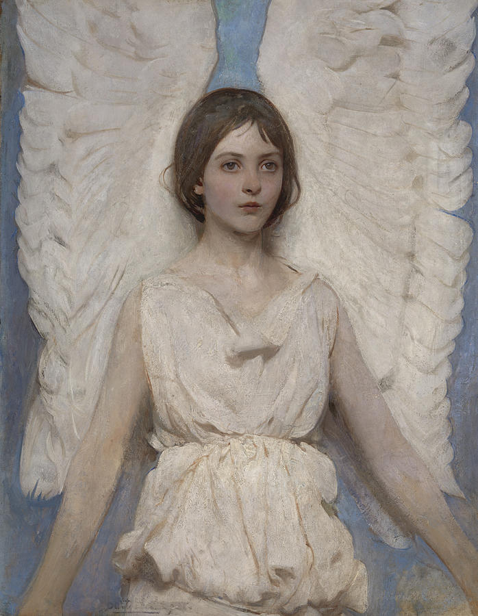 Abbott Painting - Angel #1 by Abbott Handerson Thayer