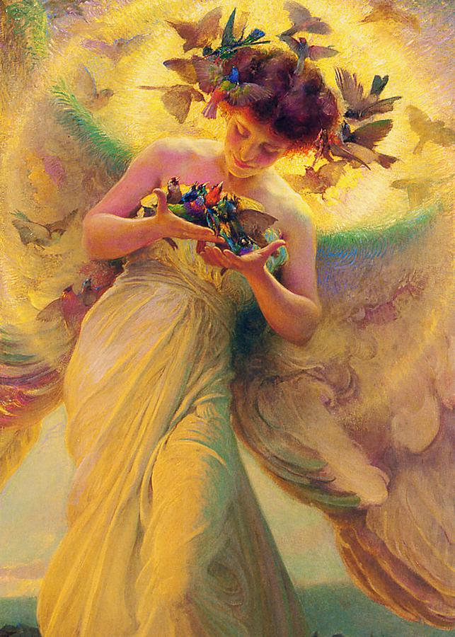 Angel Of The Birds Digital Art By Franz Dvorak - Fine Art America