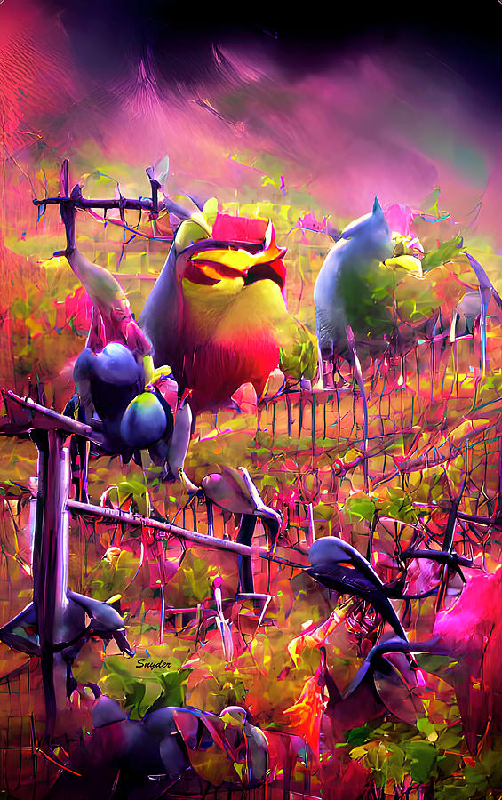 Angry Birds in the Steampunk Winery AI  #1 Digital Art by Floyd Snyder
