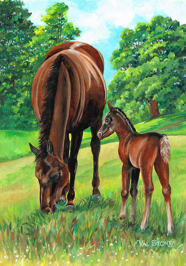 Announcing Spring  #1 Painting by Val Stokes