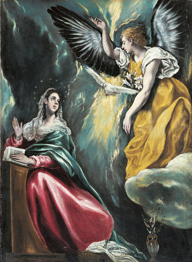 El Greco Painting - Annunciation  #1 by El Greco