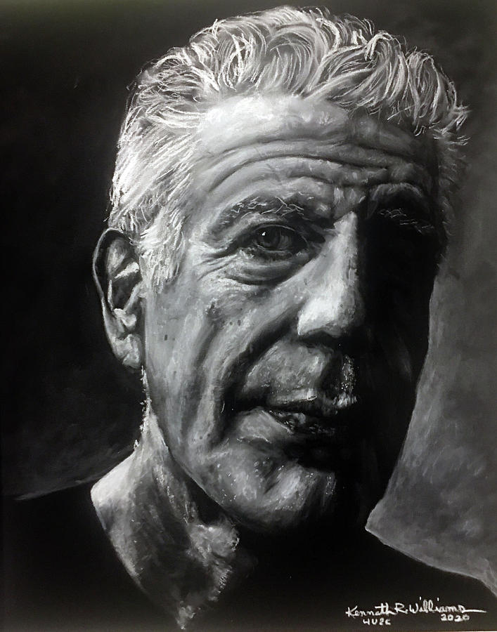 Anthony Bourdain Drawing by Williams