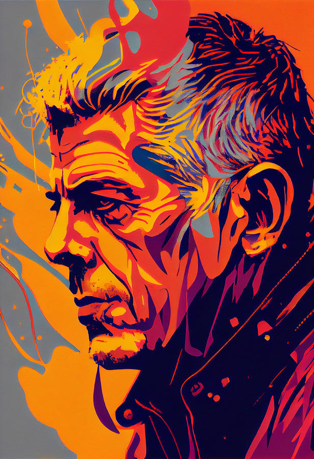 Anthony Bourdain oil painting pop art by Asar Studios Painting by ...