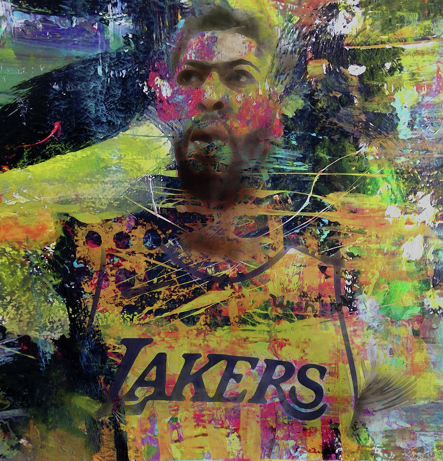 Anthony Davis Eye on the Prize #2 Mixed Media by Brian Reaves