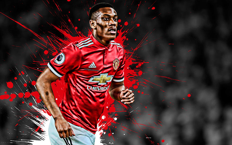 Anthony Martial 4k french football player Manchester United striker red ...