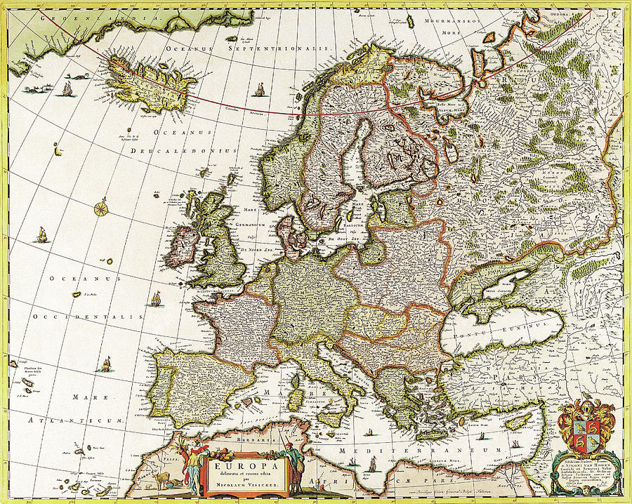 Antique Map Of Europe Old Cartographic Map Antique Maps