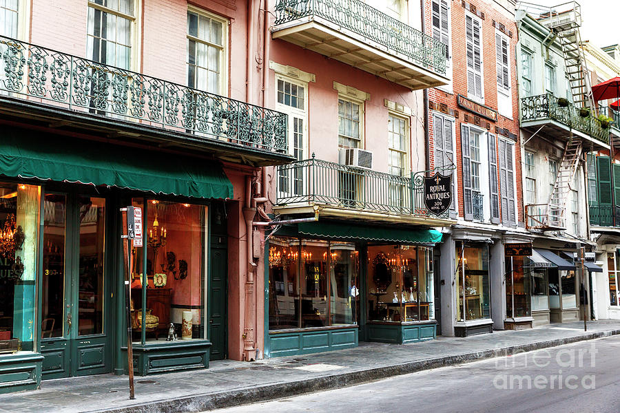 Antique Shops on Royal Street in New Orleans #1 Photograph by John Rizzuto