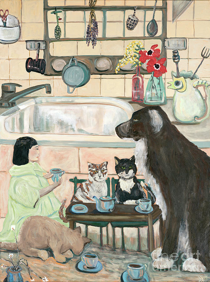 Animal Painting - Antique Tea by Deborah Eve ALASTRA