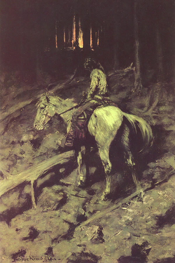 Frederic Remington Painting - Apache Fire Signal #1 by Frederic Remington