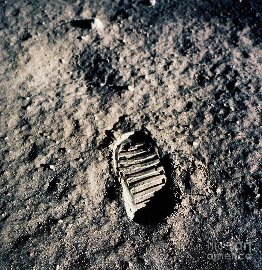 Apollo 11 - Footprint, 1969 #1 Photograph by Granger
