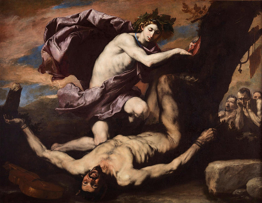 Jusepe De Ribera Painting - Apollo and Marsyas  #1 by Jusepe de Ribera