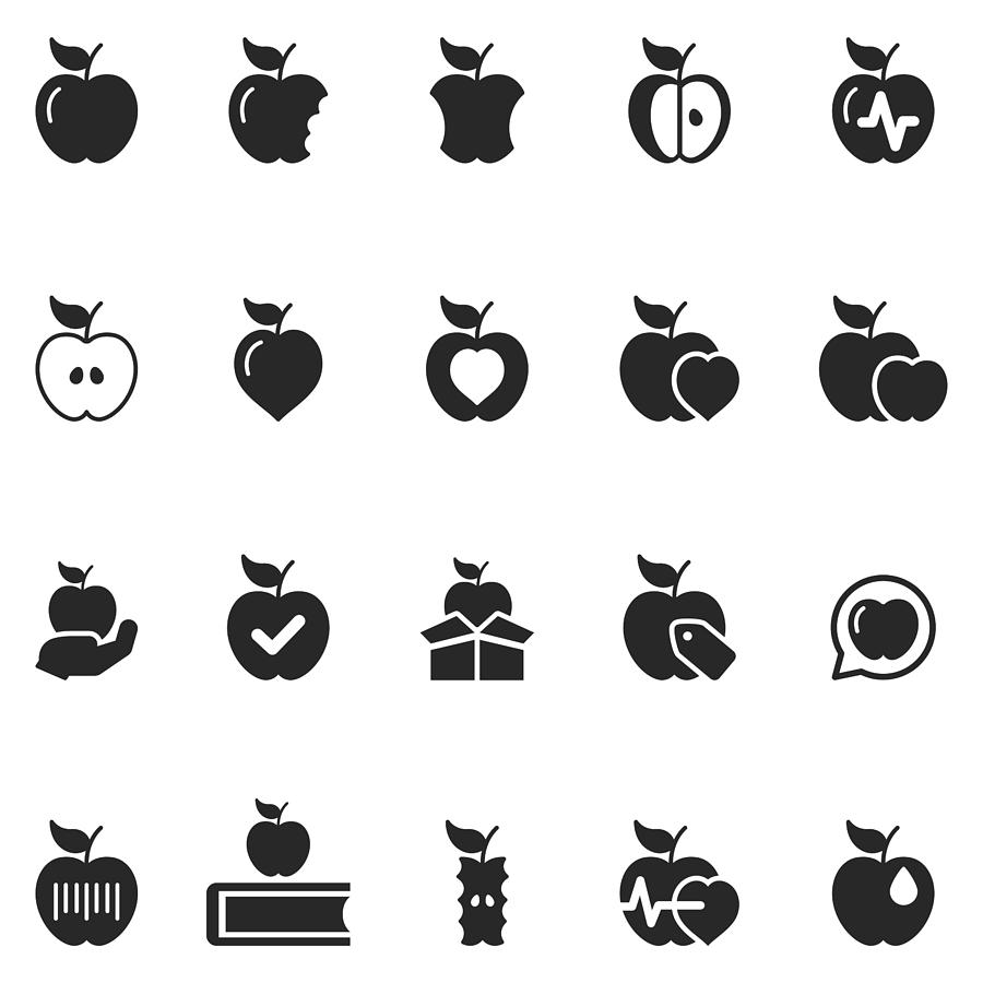 Apple icon set #1 Drawing by FingerMedium