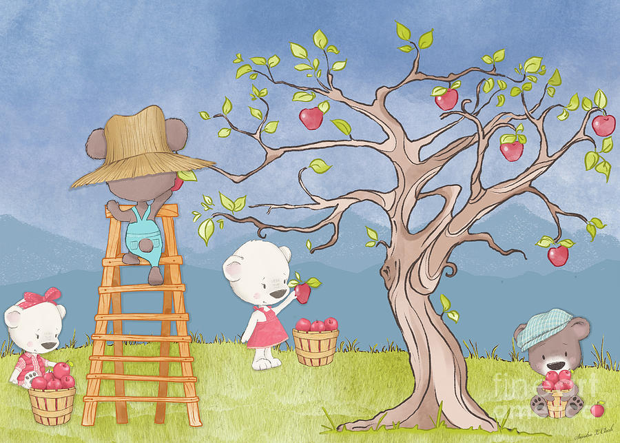 Apple Picking Day #1 Digital Art by Sandra Clark