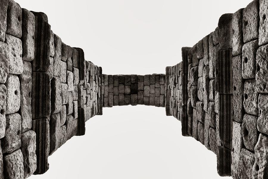 aqueduct closeup view in Segovia #1 Photograph by Songquan Deng