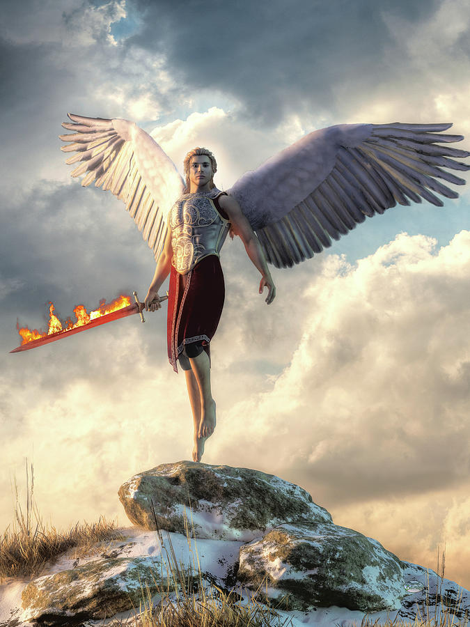 Archangel #1 Digital Art by Daniel Eskridge