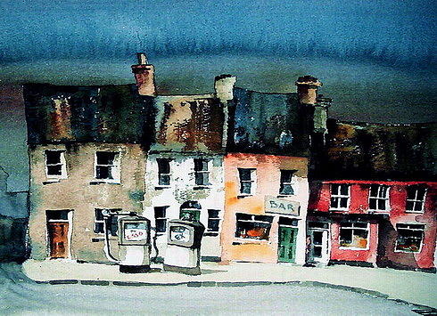 ARDMORE Village Waterford #2 Painting by Val Byrne