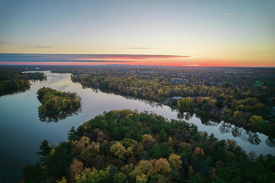 Areal Sunset on the MilleIles river #1 Photograph by Carl Marceau