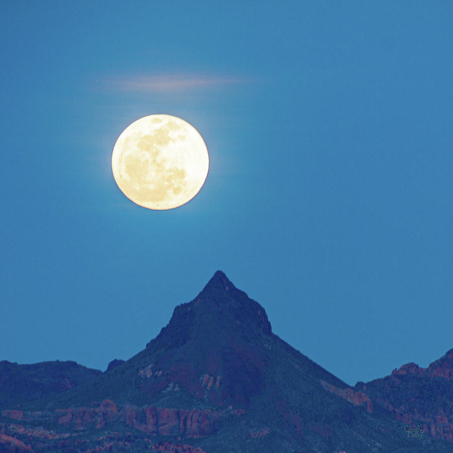 Arizona Harvest Moon #1 Photograph by Claude Dalley