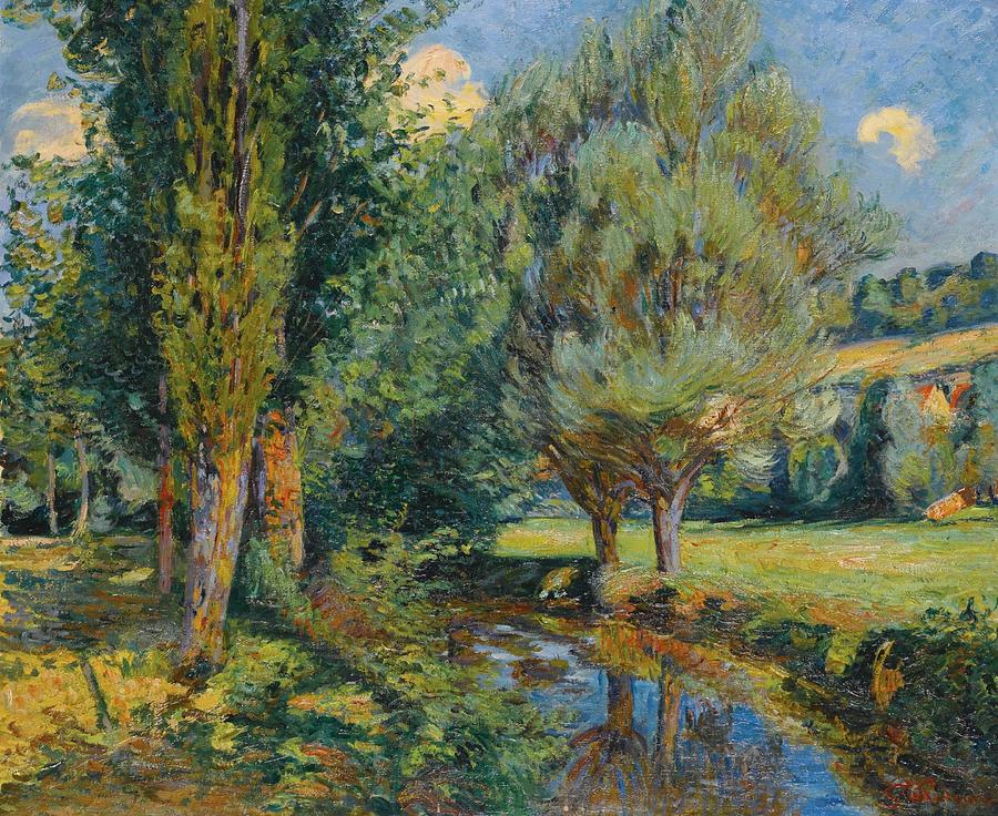 Architecture Painting - Armand Guillaumin River banks #1 by Celestial Images
