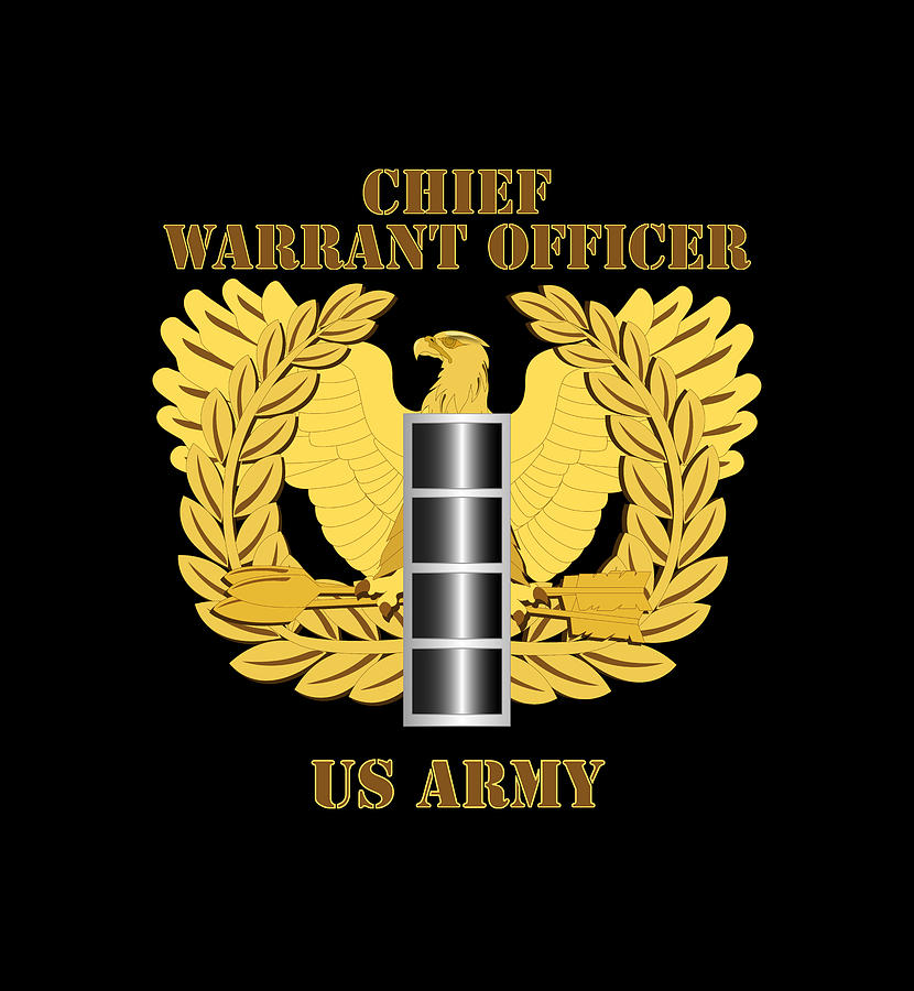 Army - Emblem - Warrant Officer - CW4 wo DS Digital Art by Tom Adkins ...