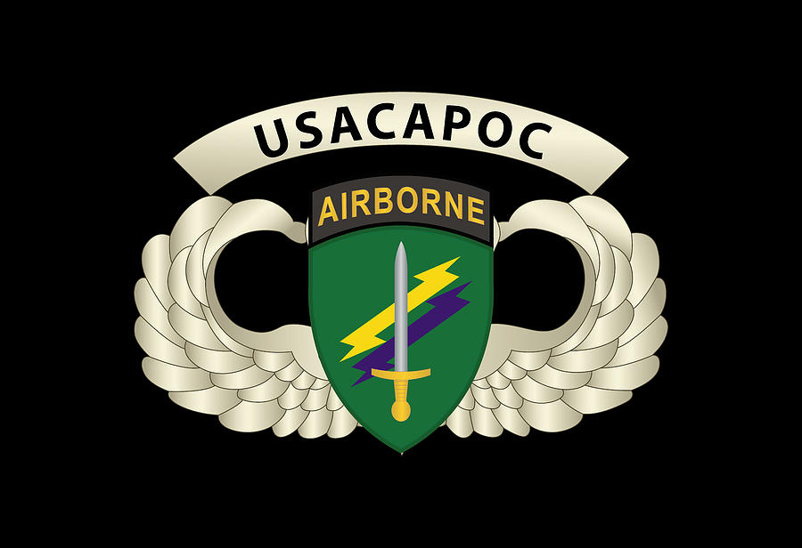 Army - USACAPOC Wings with Wing Tab Digital Art by Tom Adkins - Fine ...