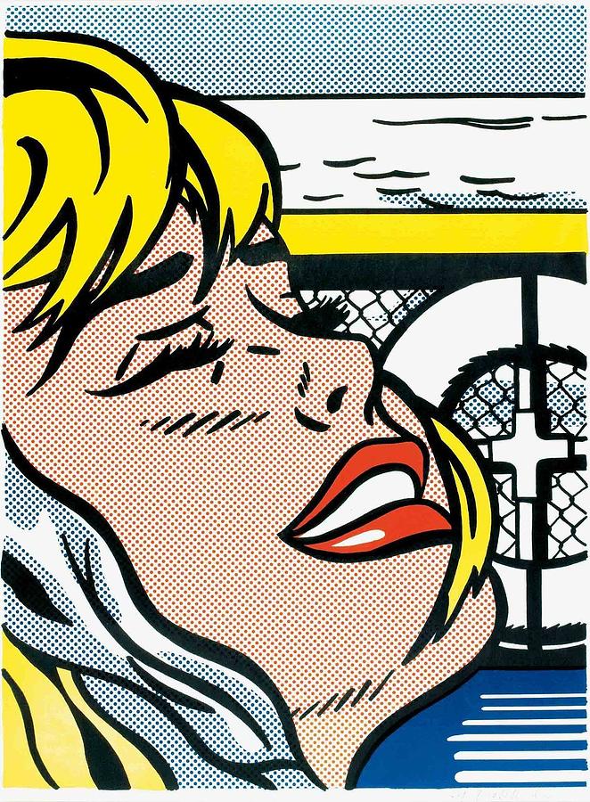 Art print of Roy Lichtenstein - crying gril Painting by Abdellah Tamic ...