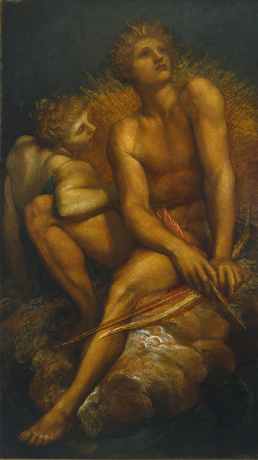 George Frederic Watts Painting - Artemis and Hyperion  #1 by George Frederic Watts