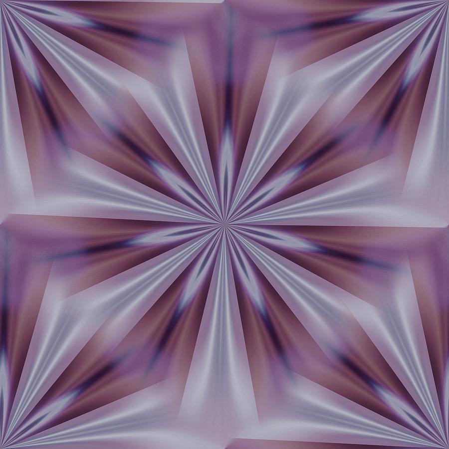 Artisitic Floral Kaleidoscope Pattern Purple Shades #1 Digital Art by Taiche Acrylic Art