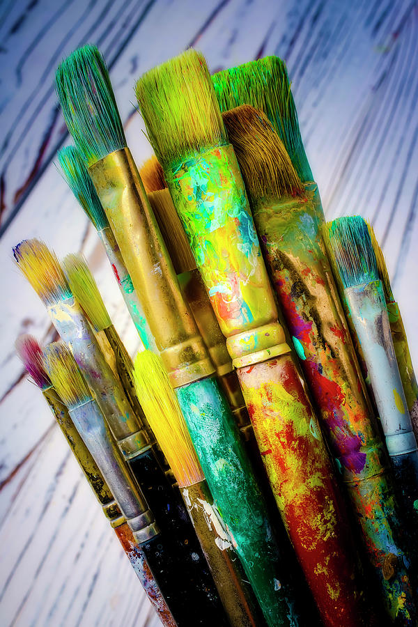 Brush Photograph - Artist paintbrushes #1 by Garry Gay
