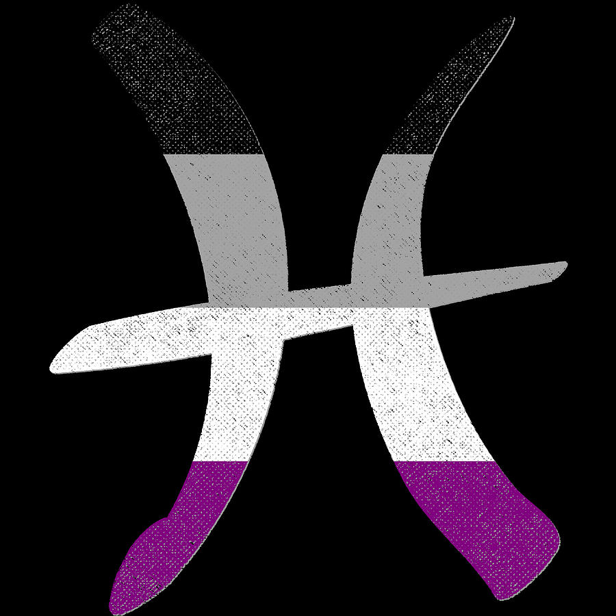 Asexual Pride Flag Pisces Zodiac Sign Digital Art By Patrick Hiller Fine Art America