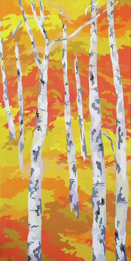 Aspen Blanket #1 Painting by Sandy Tracey