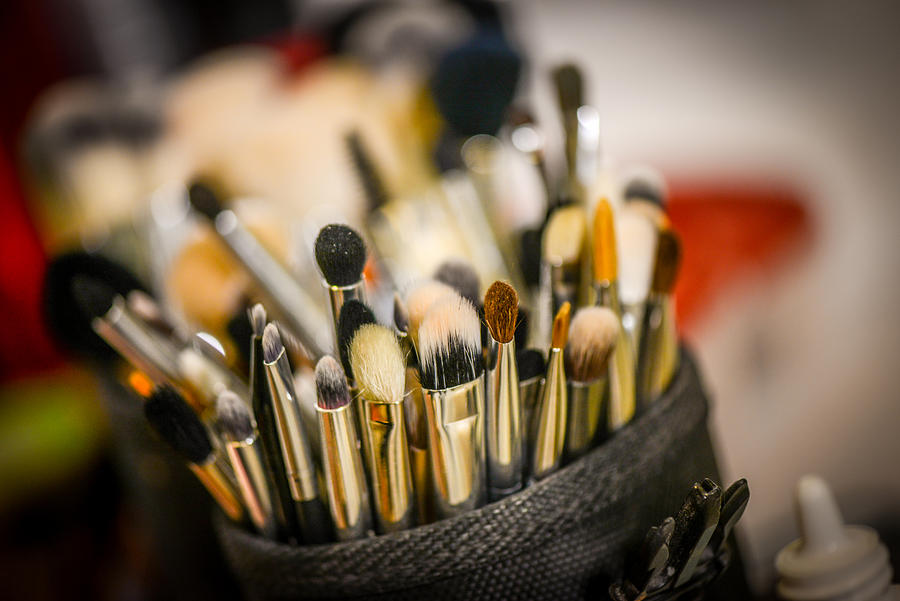 Assortment of makeup brushes #1 Photograph by Hillary Kladke