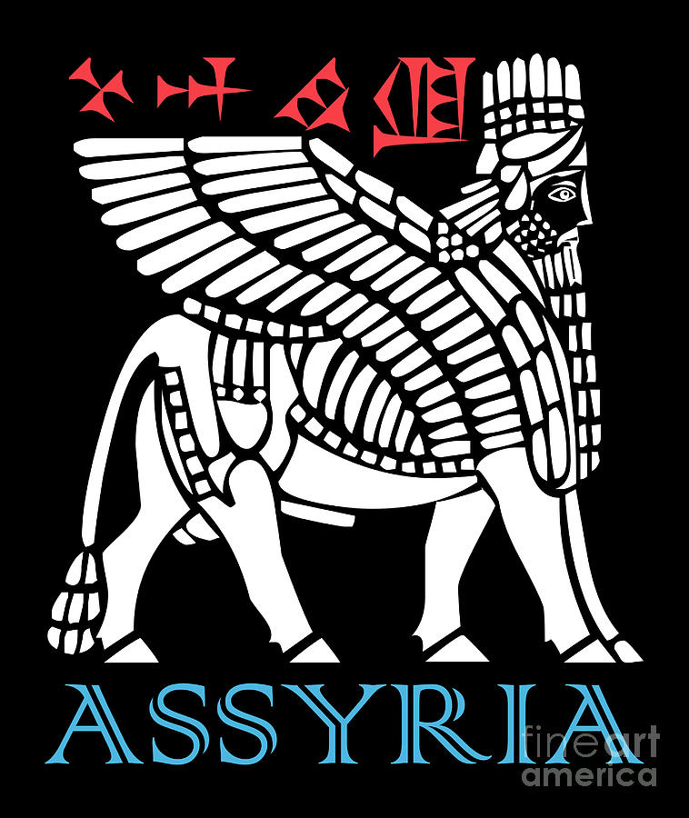 assyrian winged bull tattoo