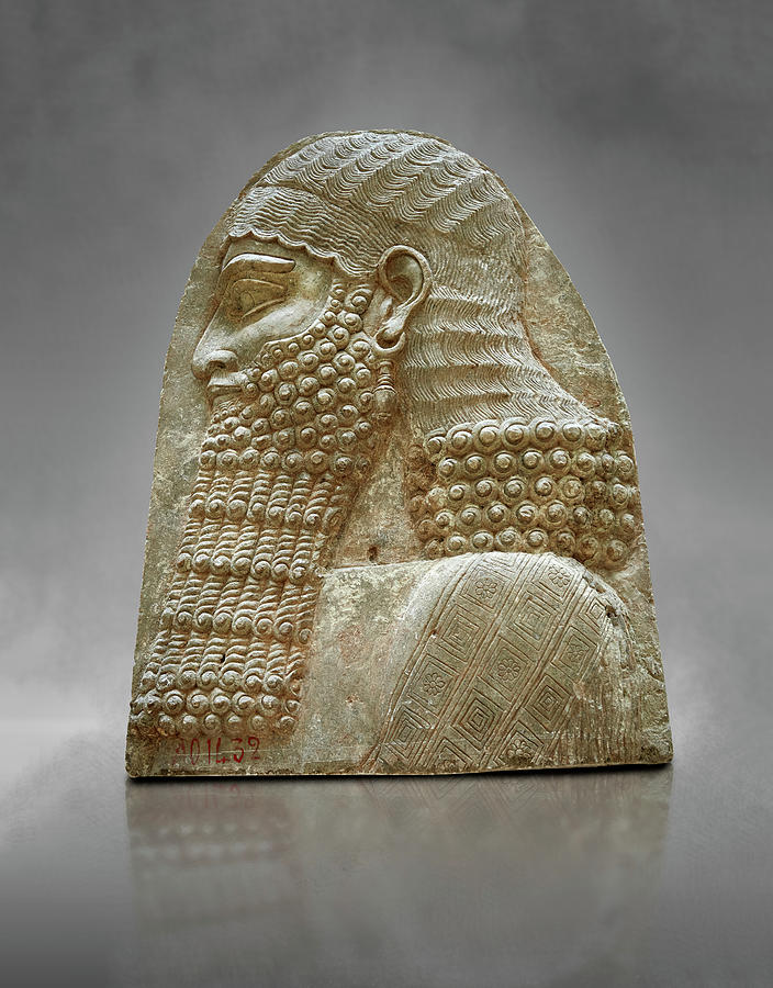 Assyrian Sculpture of  king Sargon II at Khorsabad - 713-706 BC - Louvre Museum Paris Photograph by Paul E Williams