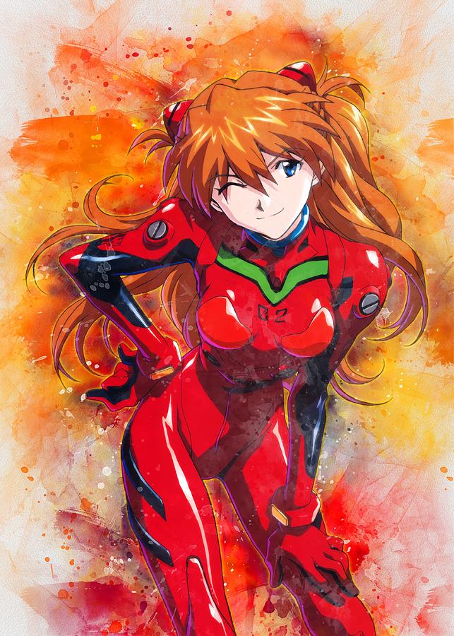 Asuka Soryu Langley Artwork Digital Art By Big Mart Pixels