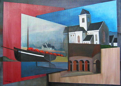 At rest in Iona, Scotland #1 Painting by Val Byrne