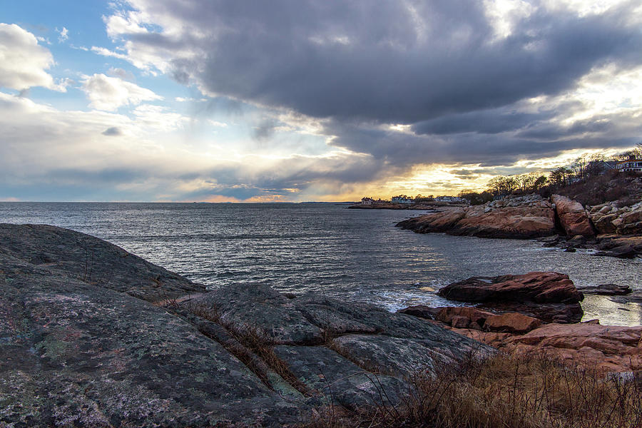 Atlantic Ocean View from Rafes Chasm 2 Gloucester MA #2 Photograph by Michael Saunders