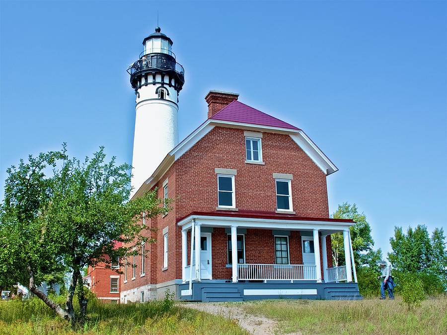 Au Sable Lighthouse in Pictured Rocks National Lakeshore, Michigan ...