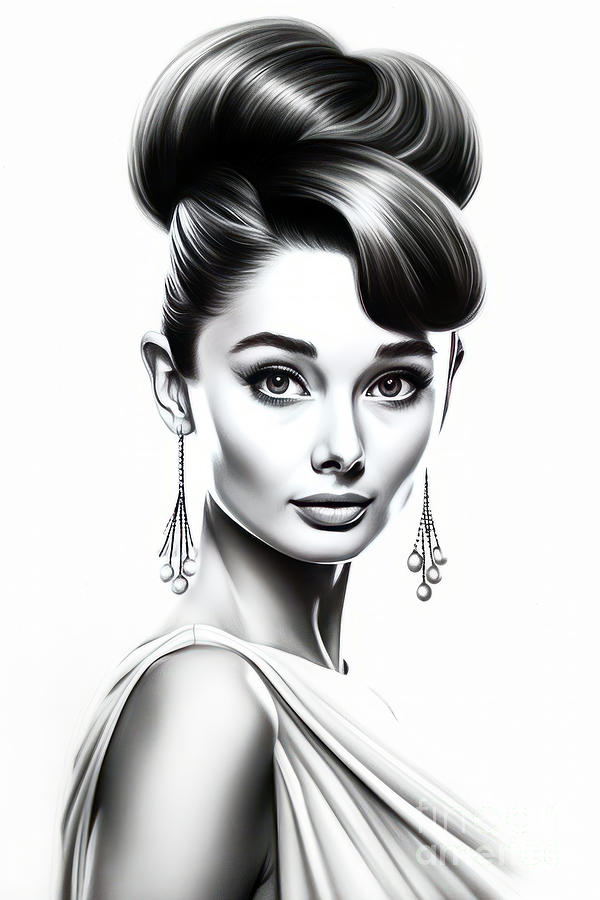 Audrey Hepburn Digital Art by Fine Art Attic - Fine Art America