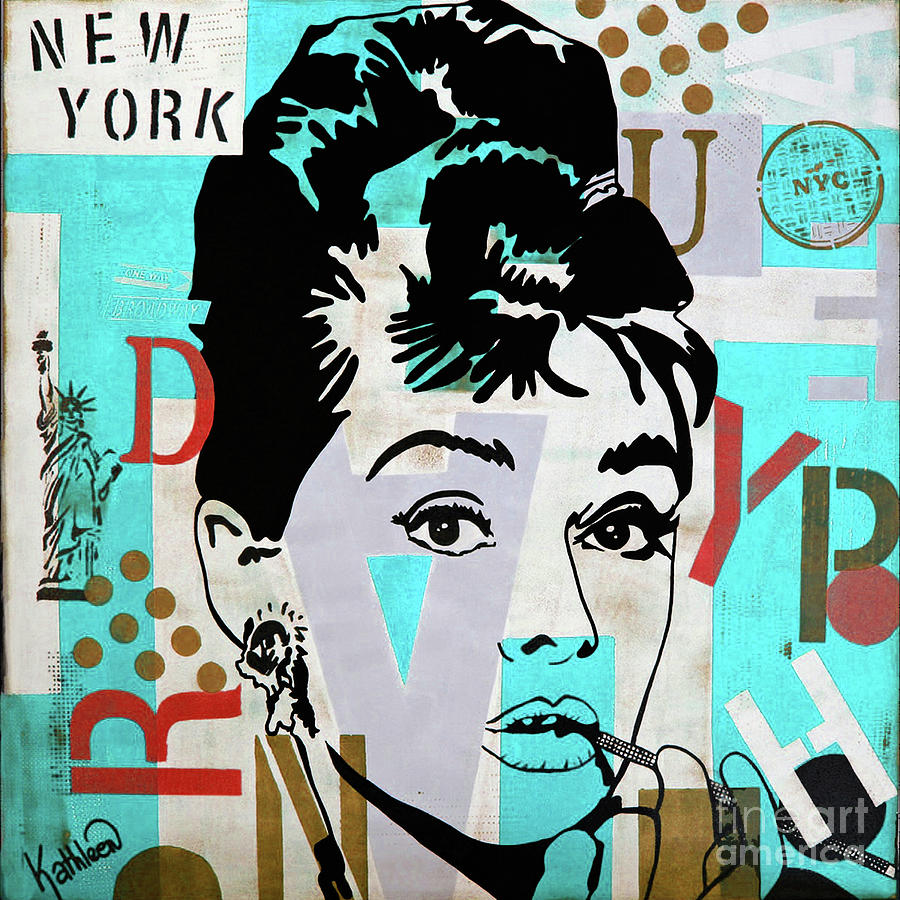 Audrey Hepburn NYC #1 Painting by Kathleen Artist PRO