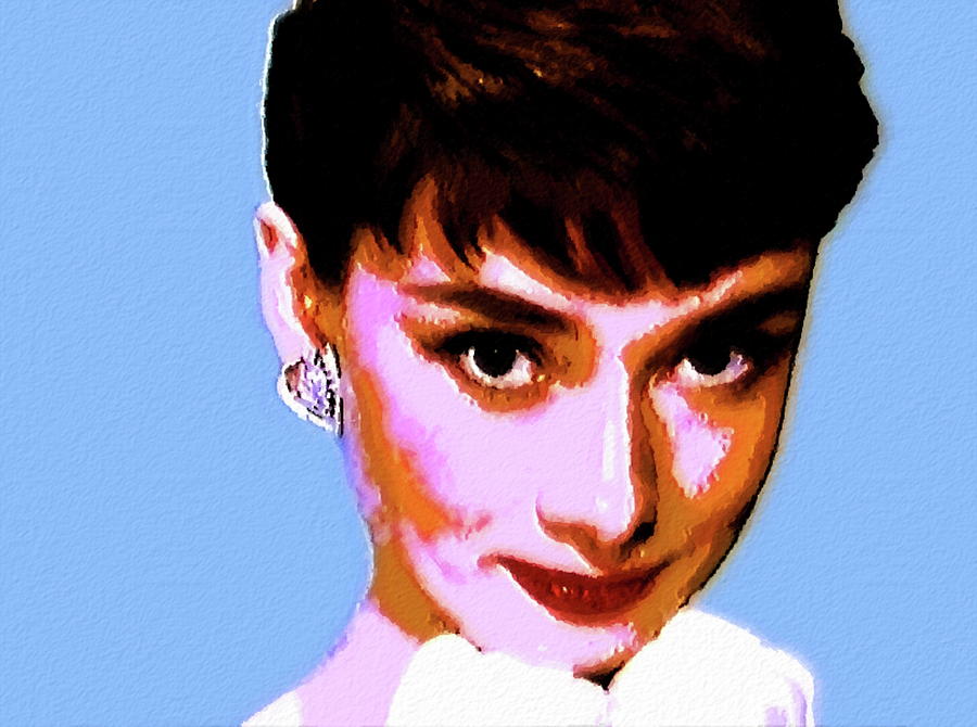 Audrey Hepburn Portrait Painting Painting by Artista Fratta