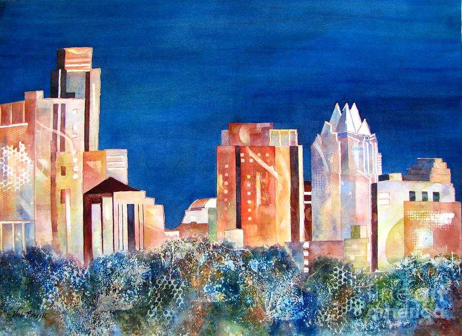Austin Skyline #1 Painting by Vicki Brevell