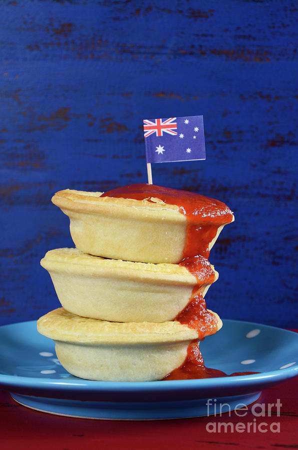 Australian meat pies party food. #1 Photograph by Milleflore Images