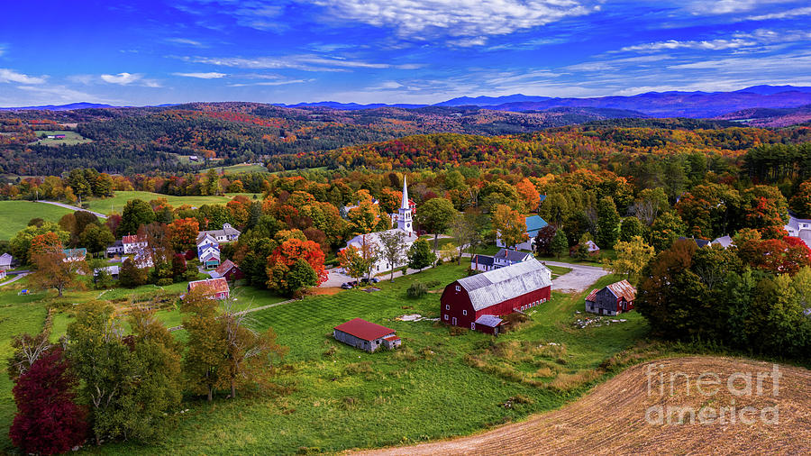 Autumn above Peacham #1 Photograph by Scenic Vermont Photography