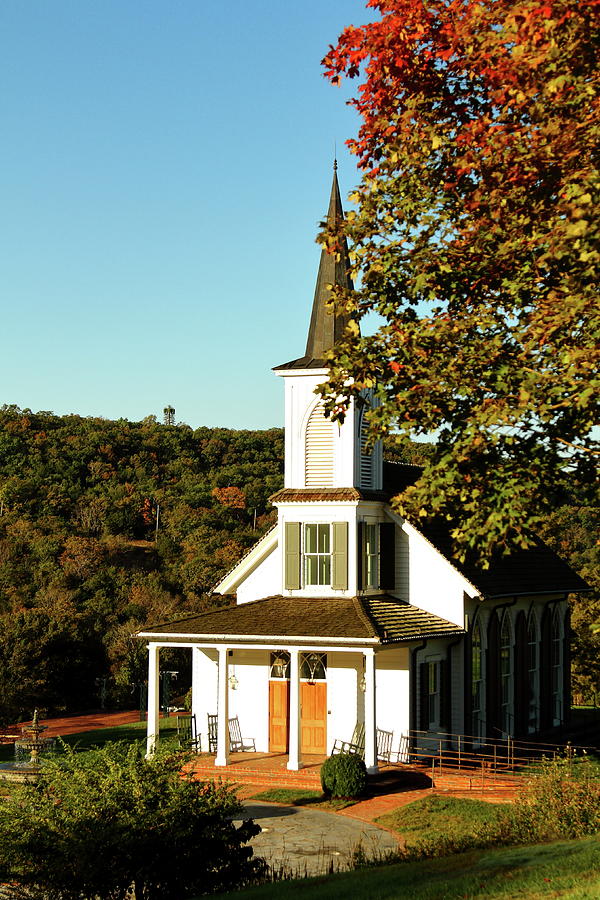 Autumn Chapel Photograph by Lens Art Photography By Larry Trager