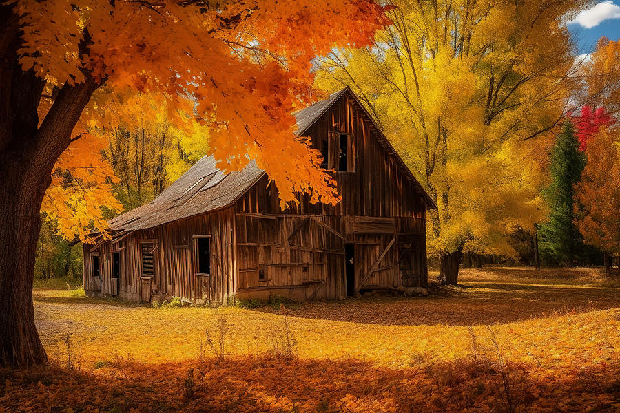 Architecture Photograph - Autumn Colors #1 by Athena Mckinzie
