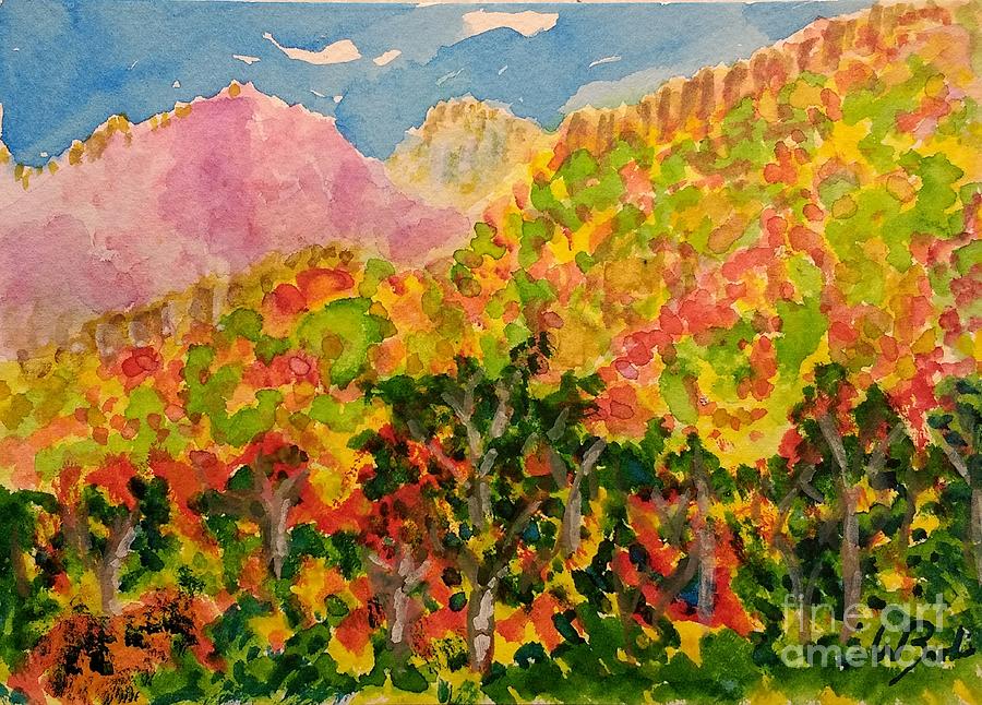 Wasatch Autumn Painting by Walt Brodis